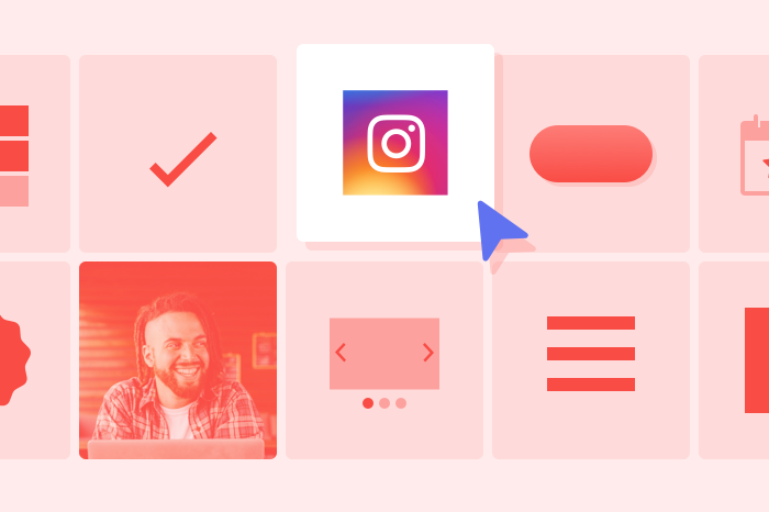 Illustration of many kinds of design elements that can be added to Pagecloud