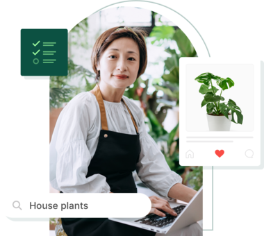 A plant store owner optimizing their site for SEO, social sharing and adding a form.