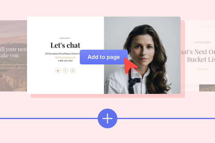 Illustration demonstrating a section being added to a page.